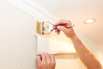 Pose de papier peint à Saint-Rirand — revêtements muraux et toiles de verre